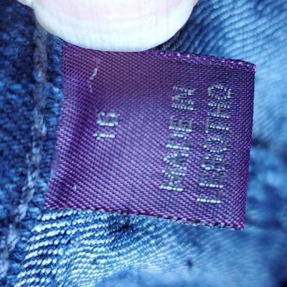 Gloria Vanderbilt AMANDA Dark Blue Straight Jeans SIZE 16 - Picture 4 of 10